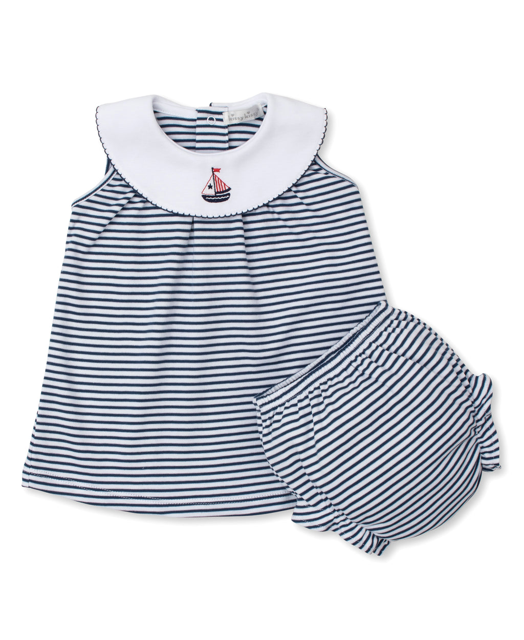 Summer Regatta Baby Stripe Dress Set