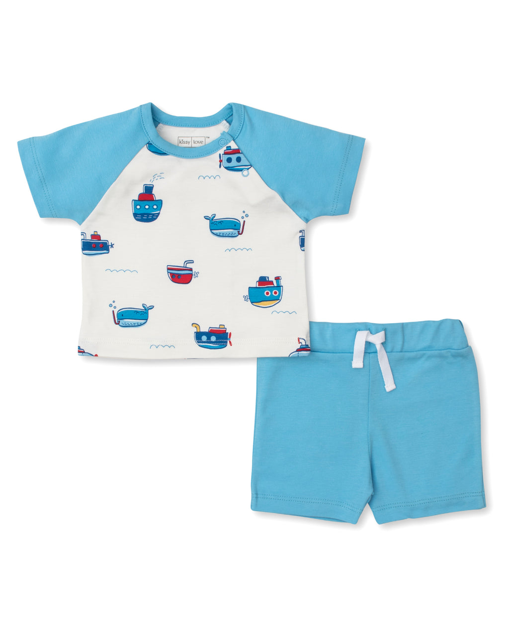 Ocean Traffic Raglan Tee & Shorts Baby Set