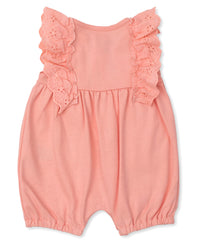 Solid Pink Seahorse Party Short Playsuit