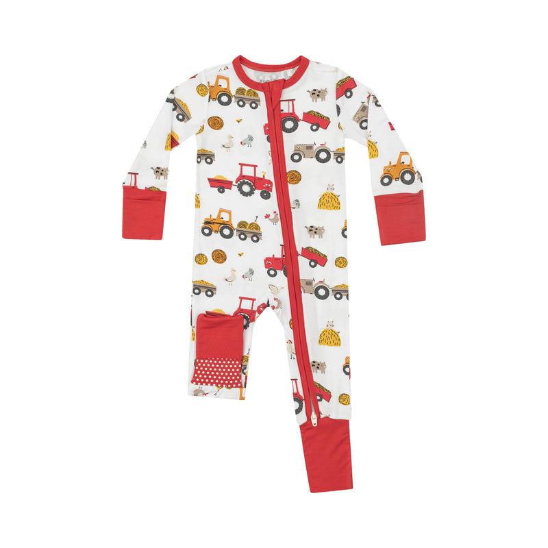 Happy Tractors - 2way Zip Romper