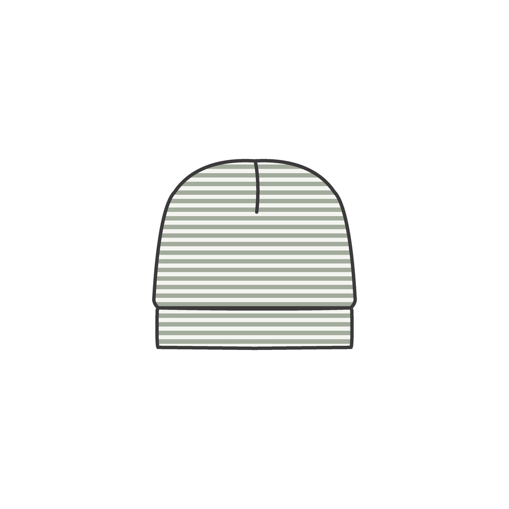 Desert Green Stripe Beanie Hat