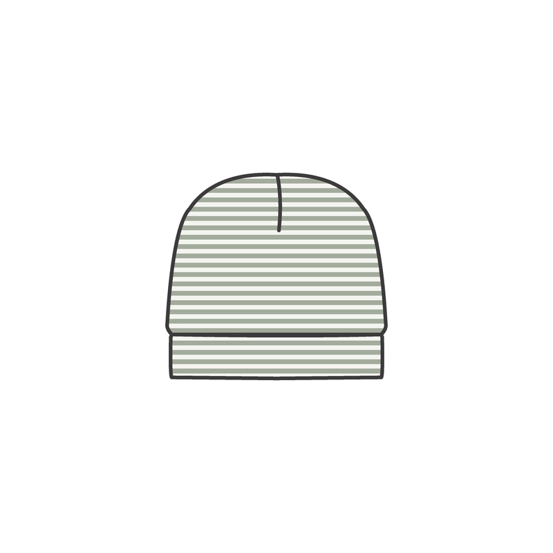 Desert Green Stripe Beanie Hat