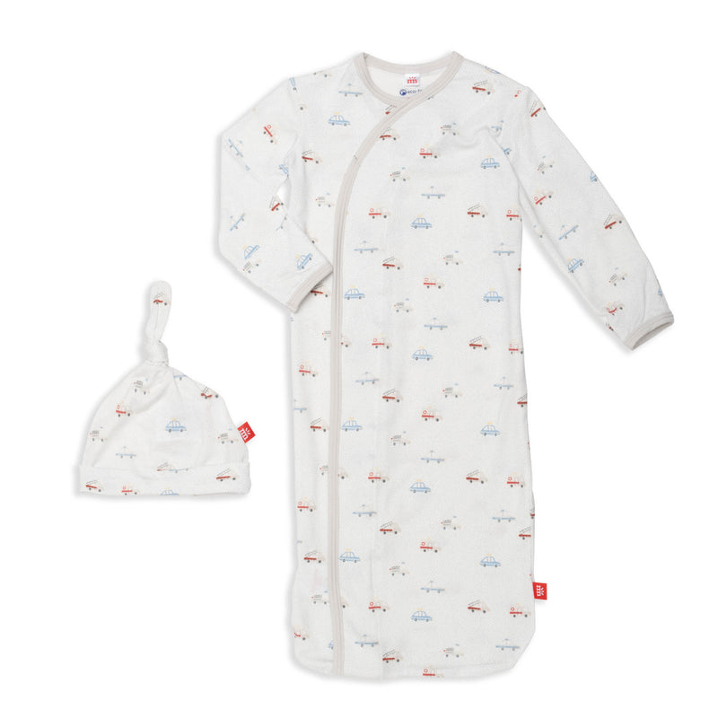 Hug Dispatcher - Modal Magnetic Cozy Sleeper Gown & Hat Set