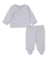 Silver Crescent Moon Footed Pant Set