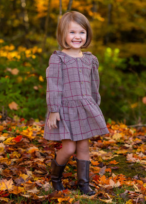 Brown Plaid Hazel Dress