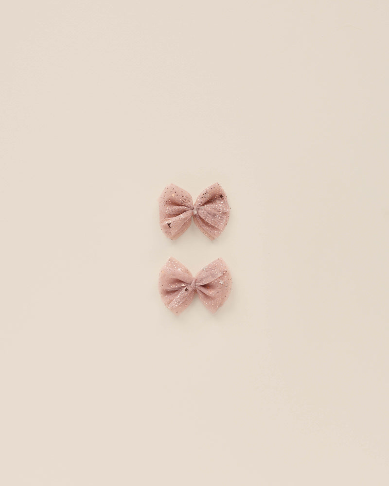 Tulle Hair Clips - Rose Stars