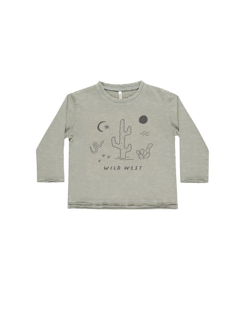 Raw Edge Long Sleeve Tee - Wild West