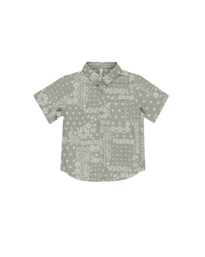 Collared Short Sleeve Shirt - Laurel Bandana