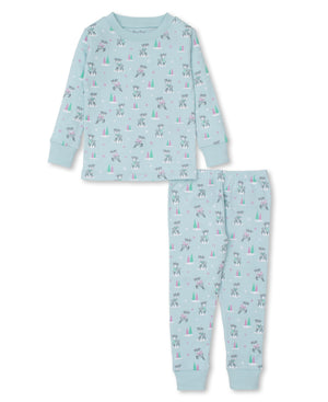 Snug Reindeer Rally Mint Pajama Set