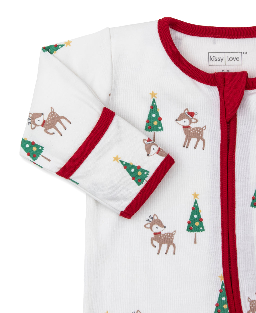 Christmas Deer Cheer Zipper Footie Pajama