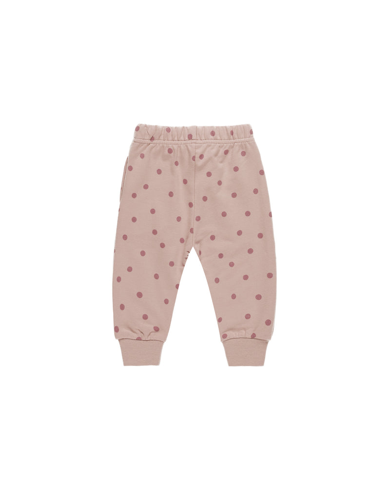 Relaxed Fleece Sweatpants - Polka Dots