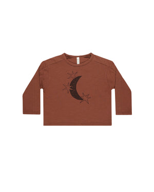 Long Sleeve Paneled Tee - Moon