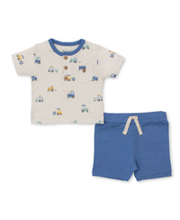 On the Farm Henley Tee & Shorts Baby Set