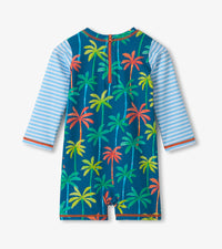 Baby Boys Printed Palms One-Piece Rashguard