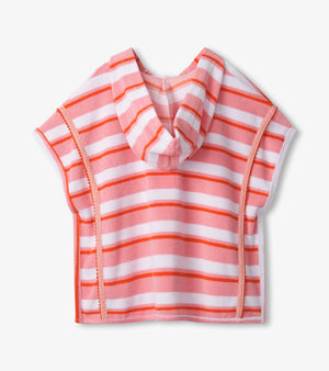 Pink Stripes Hooded Cover-Up