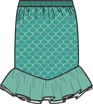 Mermaid Tail Skirt Cover-Up