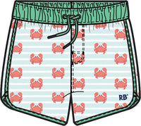 Crabby Cove - Dolphin Hem Swim Trunks