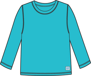 Bright Aqua - Long Sleeve Rash Guard