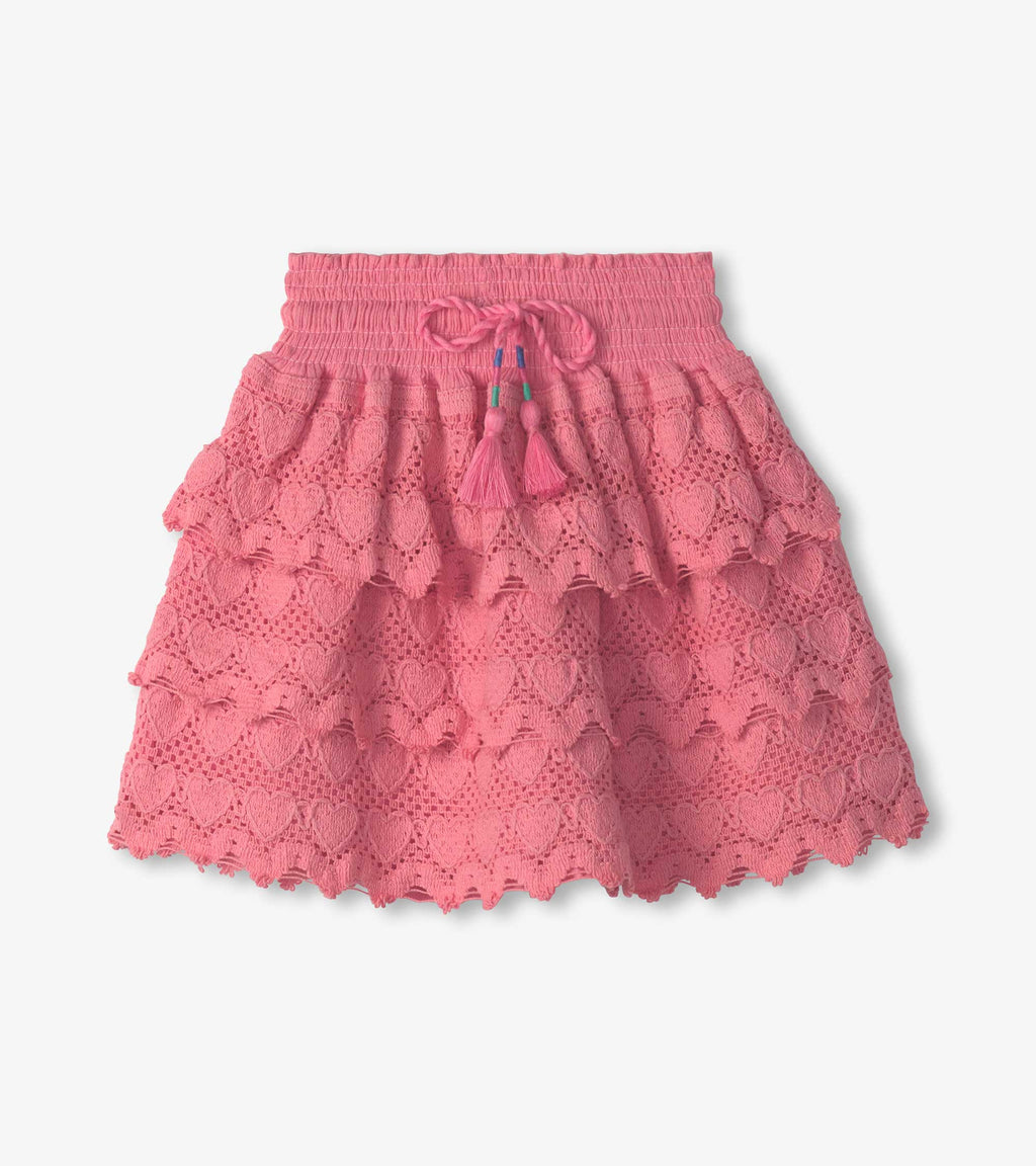 Pink Hearts Floaty Skort