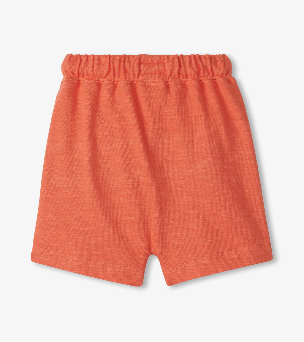 Flamingo Orange Kanga Pocket Shorts