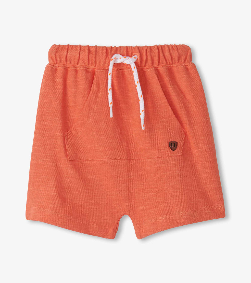 Flamingo Orange Kanga Pocket Shorts