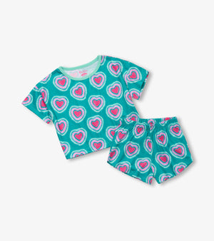 Glowing Hearts Short Sleep Set