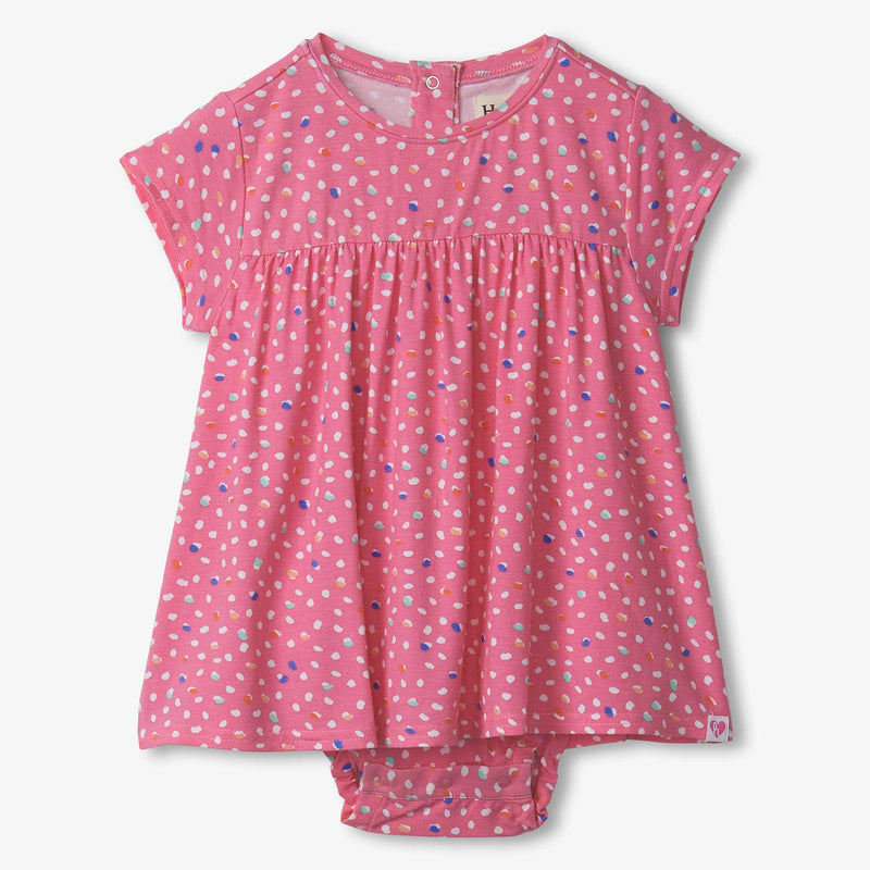 Lots of Dots - Carnation Pink - One-Piece Babydoll Dress