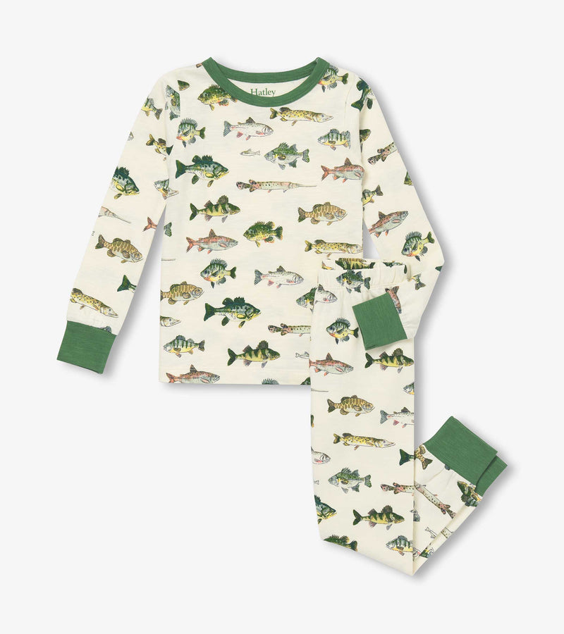 Real Fish Stretch Cotton Pajama Set