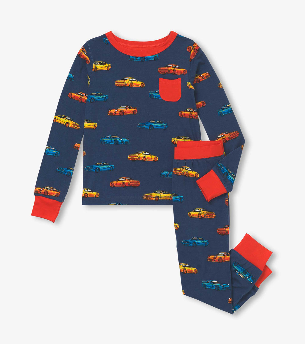 Vaporwave Cars Bamboo Pajama Set