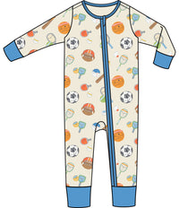 Sports Ball Friends - 2Way Zip Romper