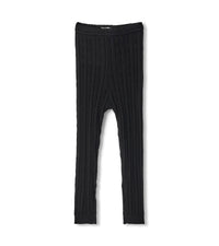 Baby Cable Knit Black Leggings