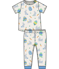 Easter Bunnies S/S Loungewear Set - Blue