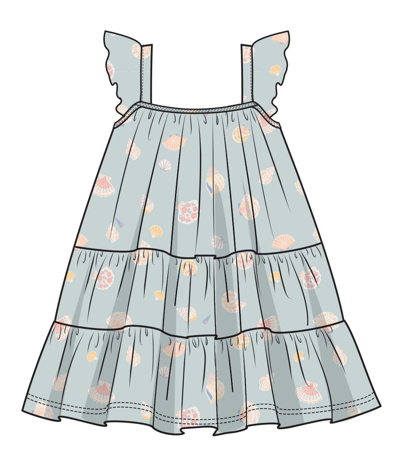 Pretty Seashells Twirly Sundress