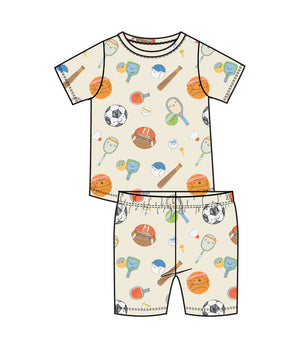 Sports Ball Friends Loungewear Short Set