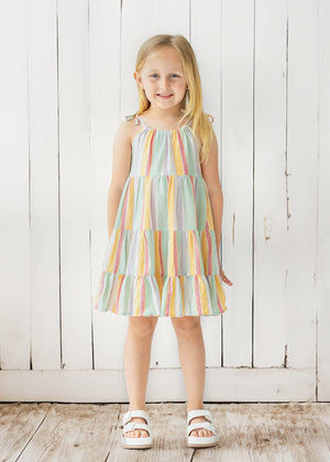 Malibu Dress - Multi Stripe