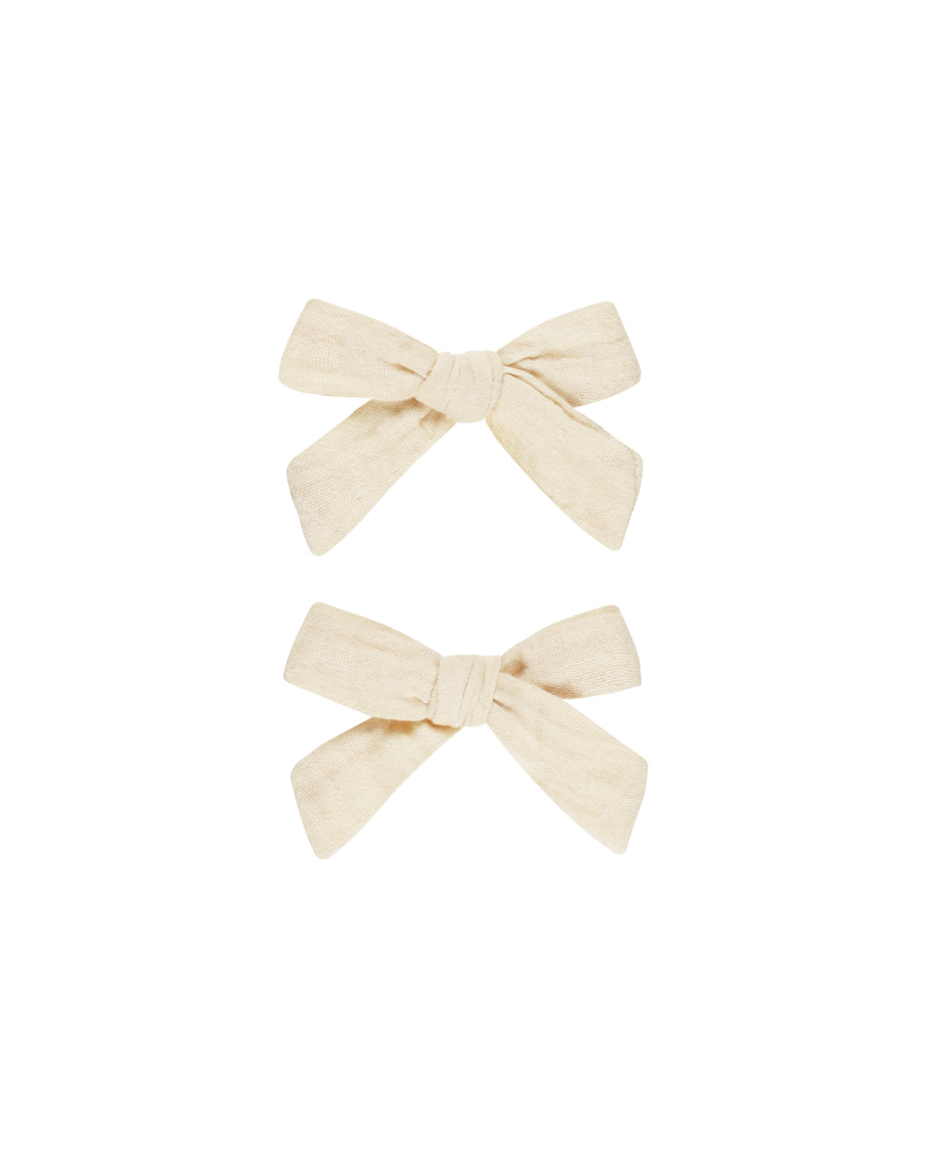 Hair Bows - Set of 2 - Natural