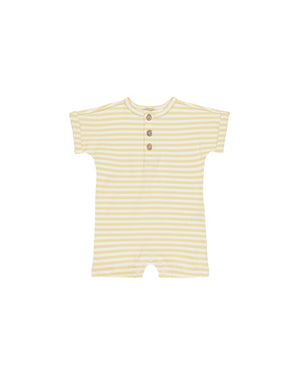 Short Sleeve One-Piece - Yellow Stripe