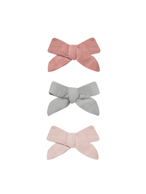 Bow Clip Set - Lipstick, Sky, Bubblegum