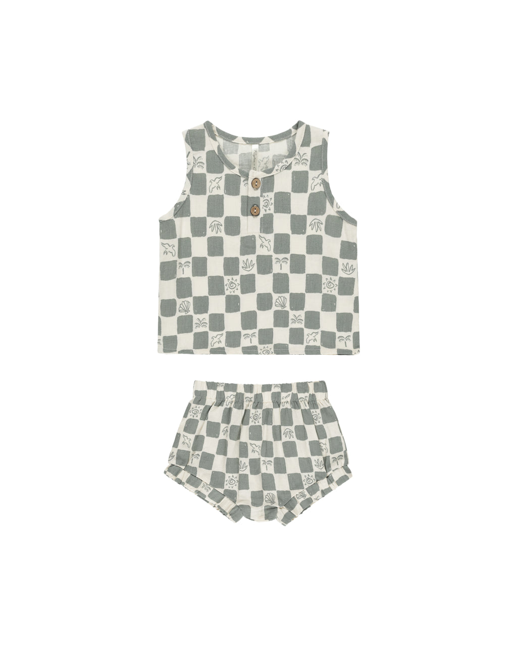 Baby Tank Set - Coastal Check