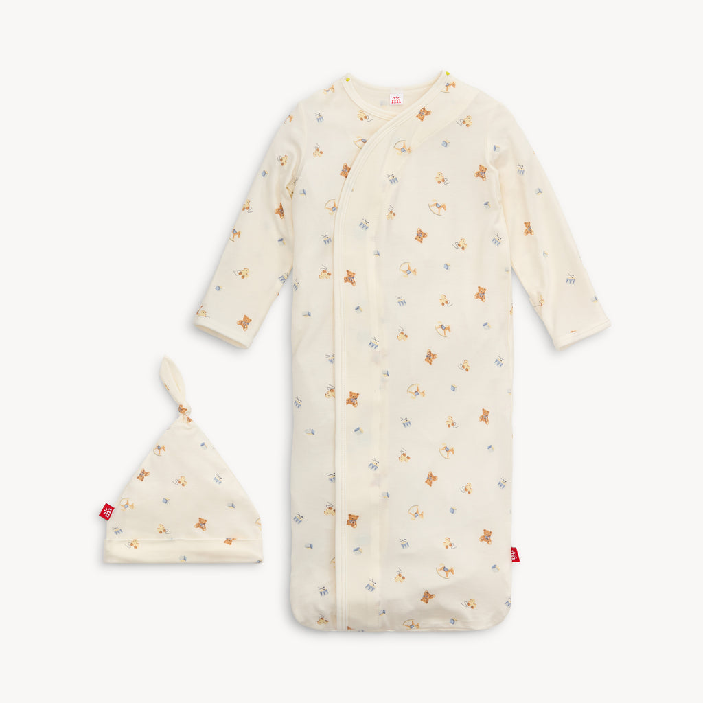 Lullaby Lane - Modal Magnetic Cozy Sleeper Gown & Hat Set