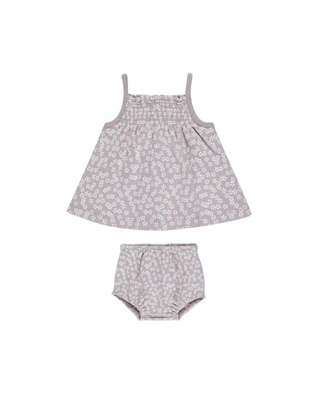 Smocked Tank & Bloomer Set - Lavender Ditsy