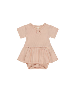 Pointelle Skirted Bodysuit - Melon