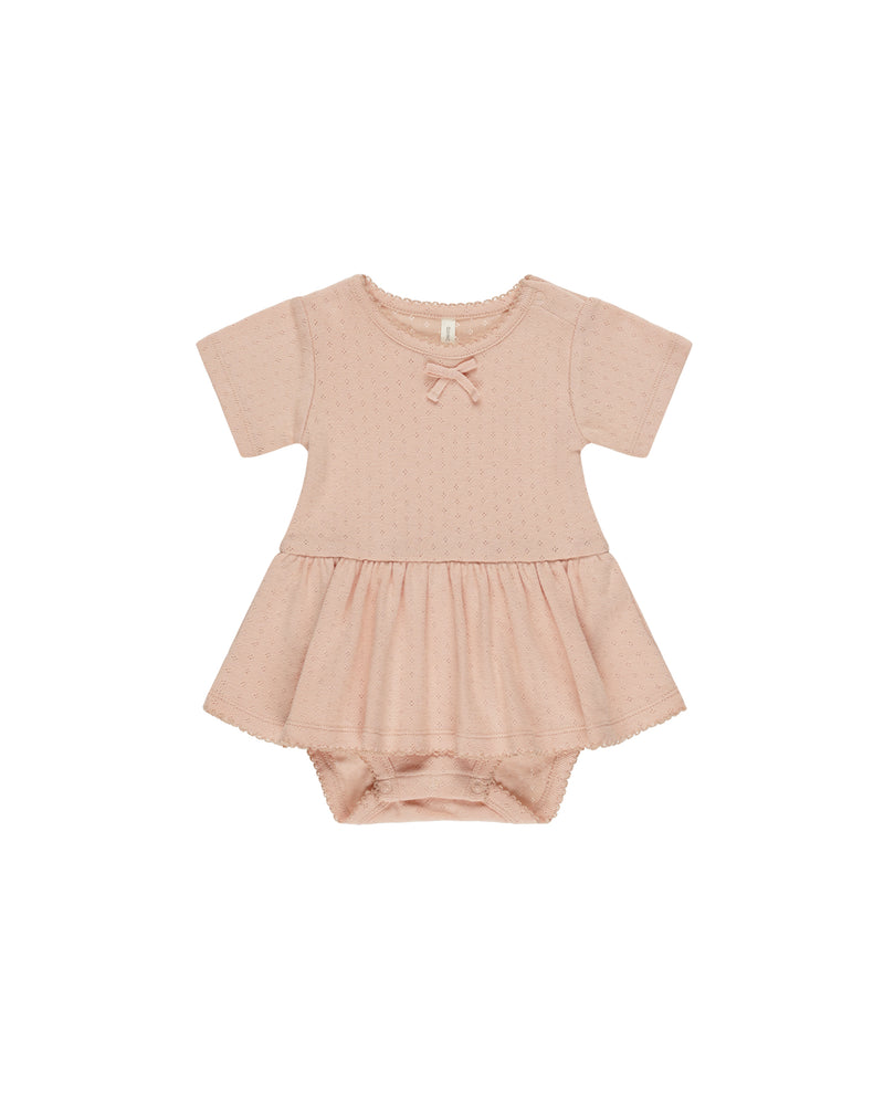 Pointelle Skirted Bodysuit - Melon