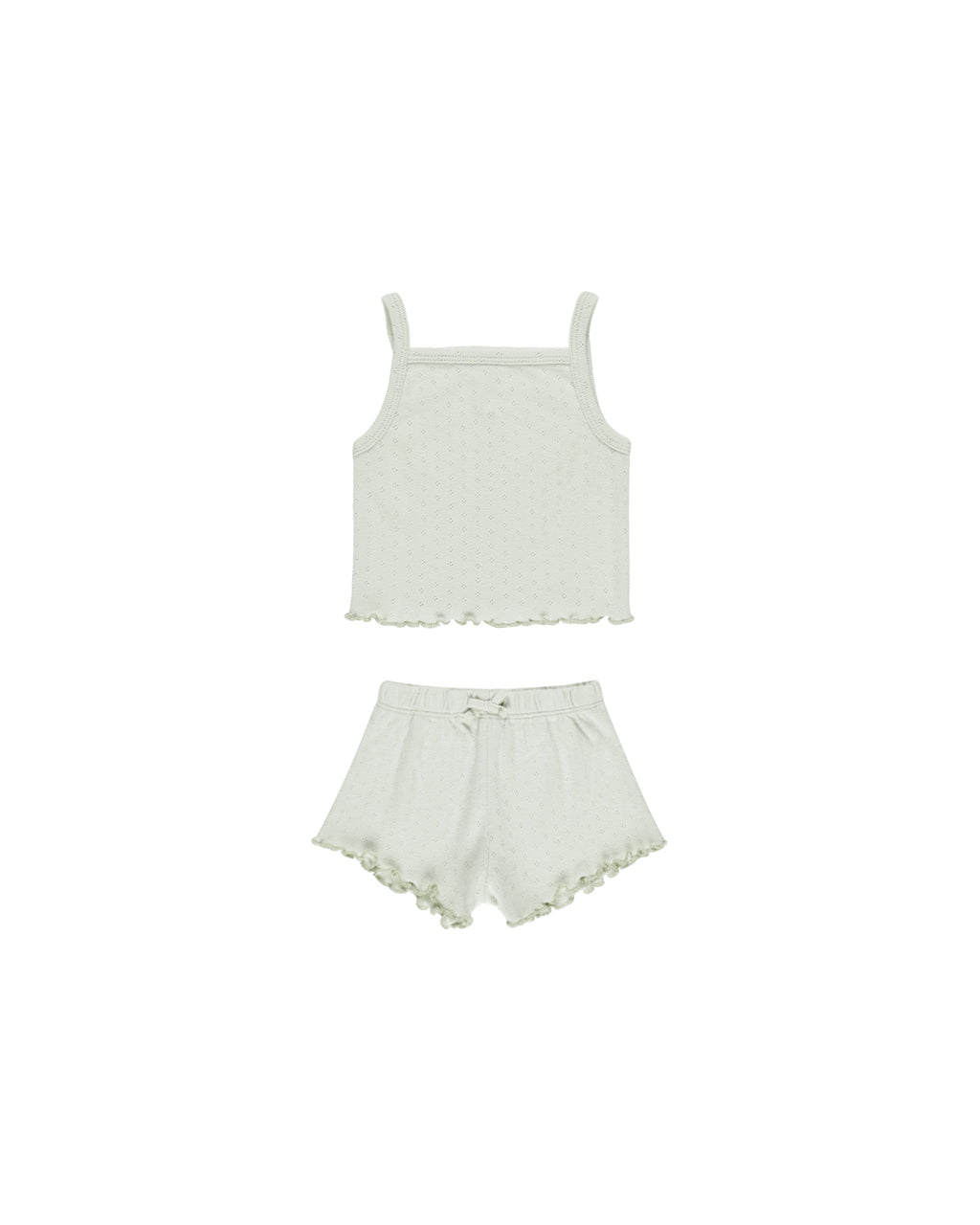 Pointelle Tank + Shortie Set - Mint