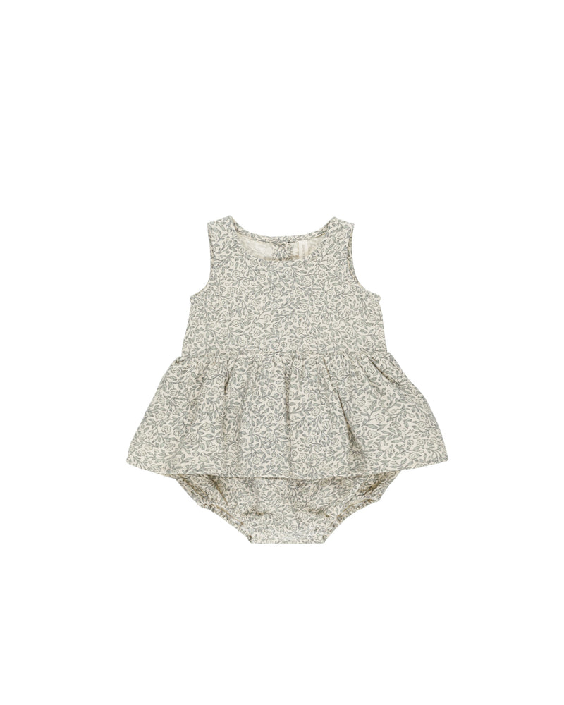 Skirted Tank Romper - Green Garden