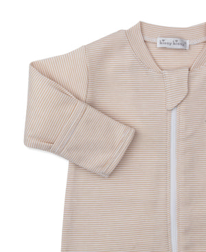 Forest Fanfare Tan Stripe Footie