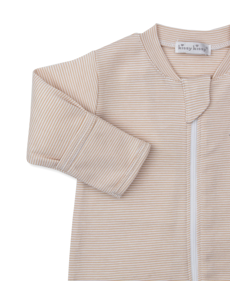 Forest Fanfare Tan Stripe Footie