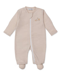 Forest Fanfare Tan Stripe Footie