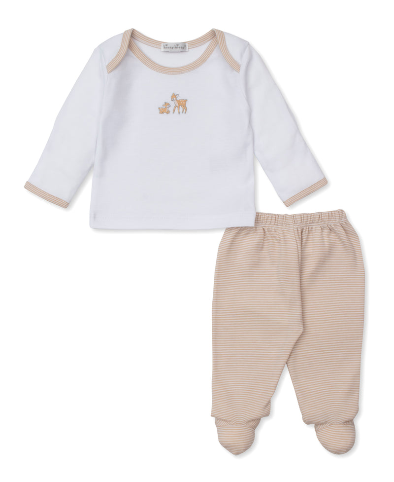 Forest Fanfare Tan Stripe Pant Set