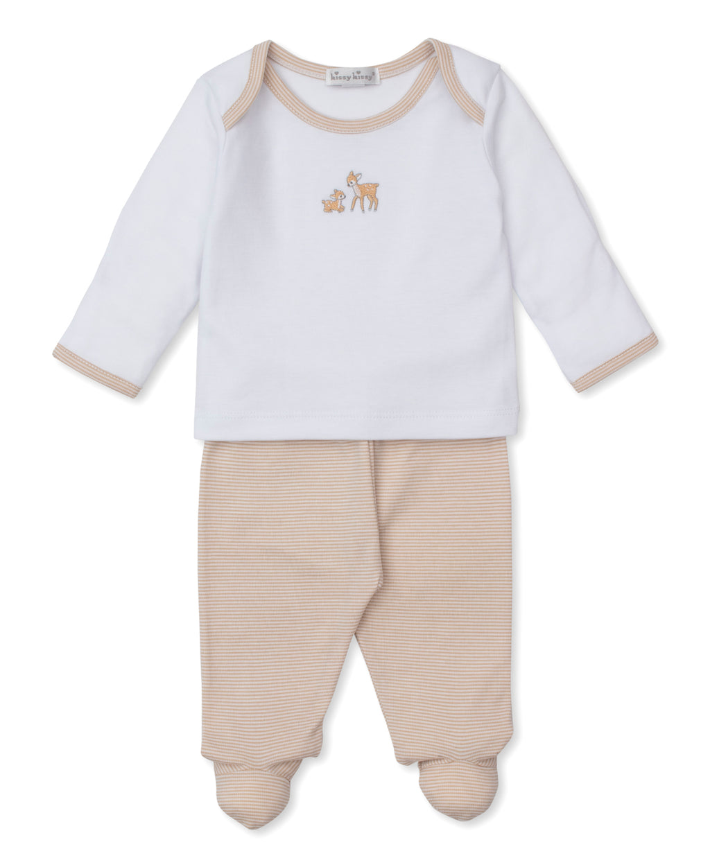 Forest Fanfare Tan Stripe Pant Set